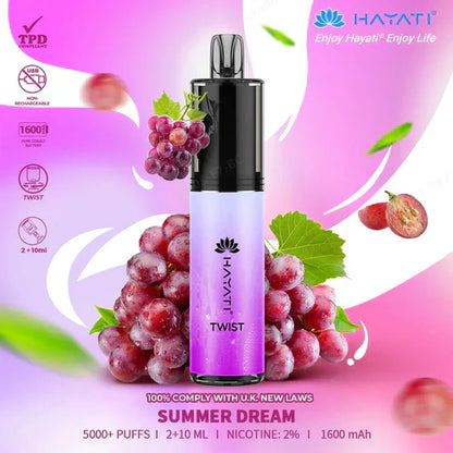 Hayati Twist 5000 Puffs Prefilled Vape Pod Kit - Box of 5