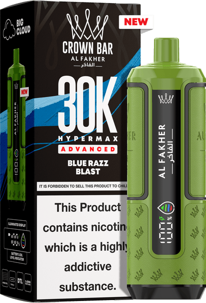 Al Fakhar prefilled pod kit pack of 5 displaying product details & flavour blue razz blast