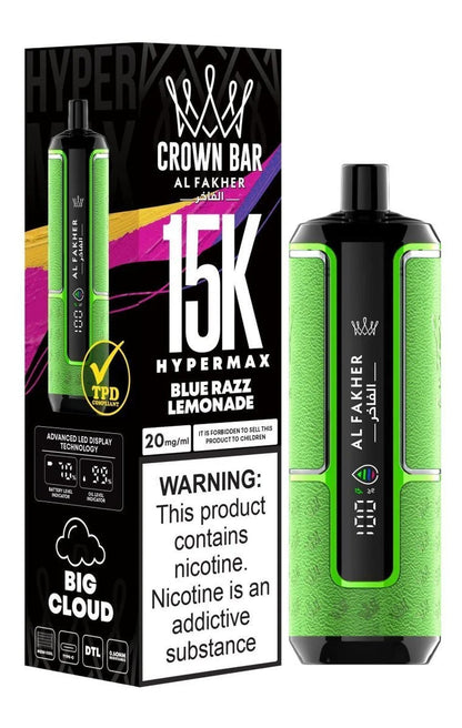 Al Fakher Crown Bar Hypermax 15k Puffs Prefilled Vape - Box of 5
