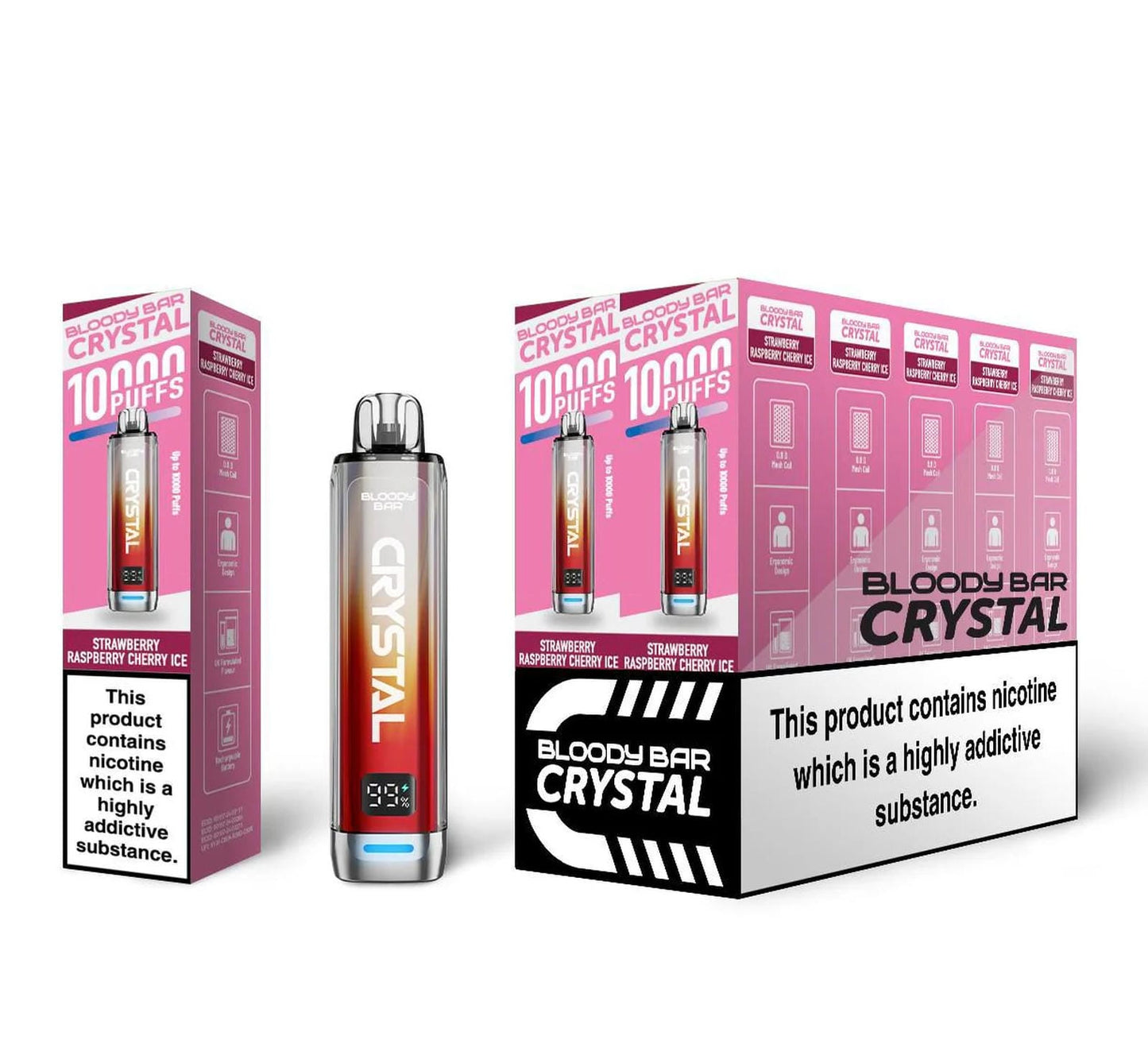 Bloody Bar Crystal 10K Puff Prefilled Pod Kit - Box of 10