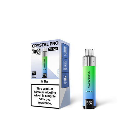 Mr Blue Flavour of The Crystal Pro 10000 (CP10K) Prefilled Pod Kit - Box of 5 at wholesale