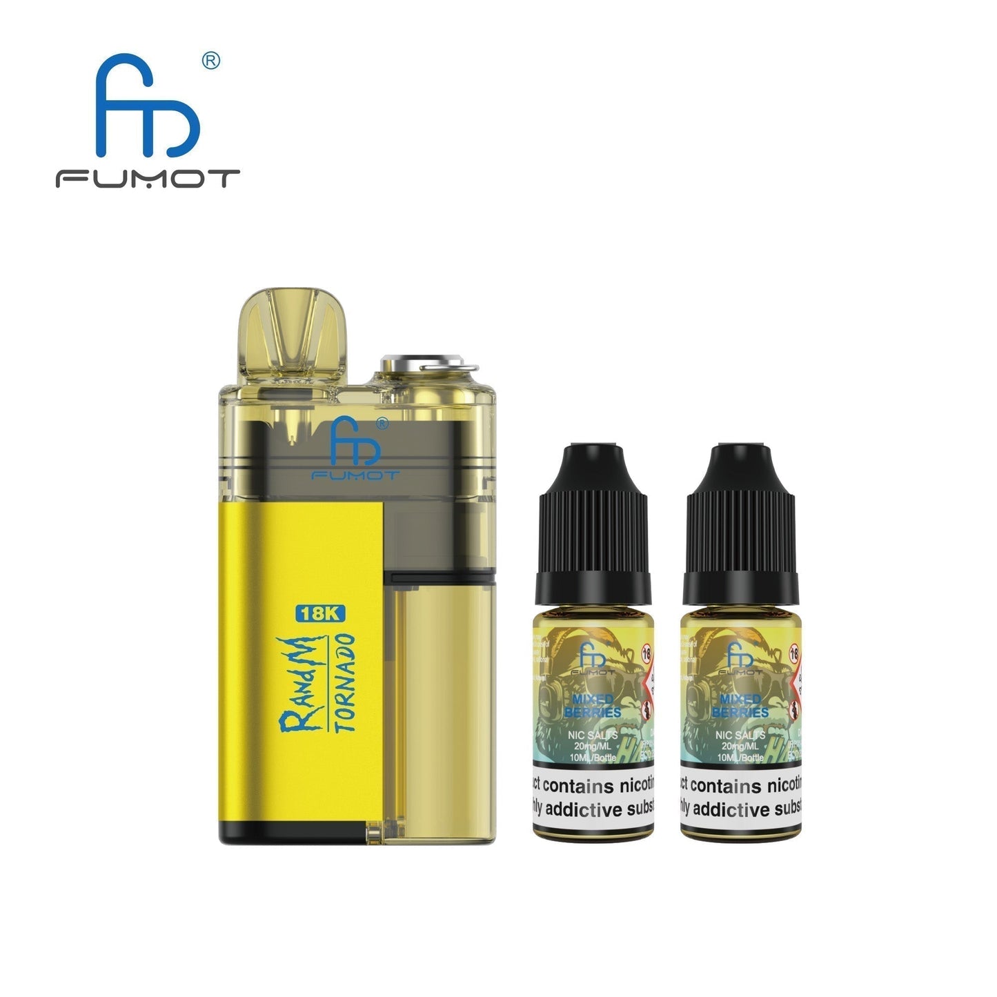 Fumot RandM Tornado 18000 Pre-Filled Pod Kit - Box of 5 in Mixed Berries Flavour at wholesale