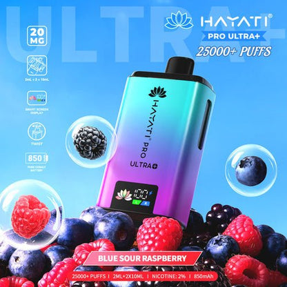 Hayati Pro Ultra Plus 25000 Prefilled Pod Kit Box of 5, Blue Sour Raspebbery Flavour