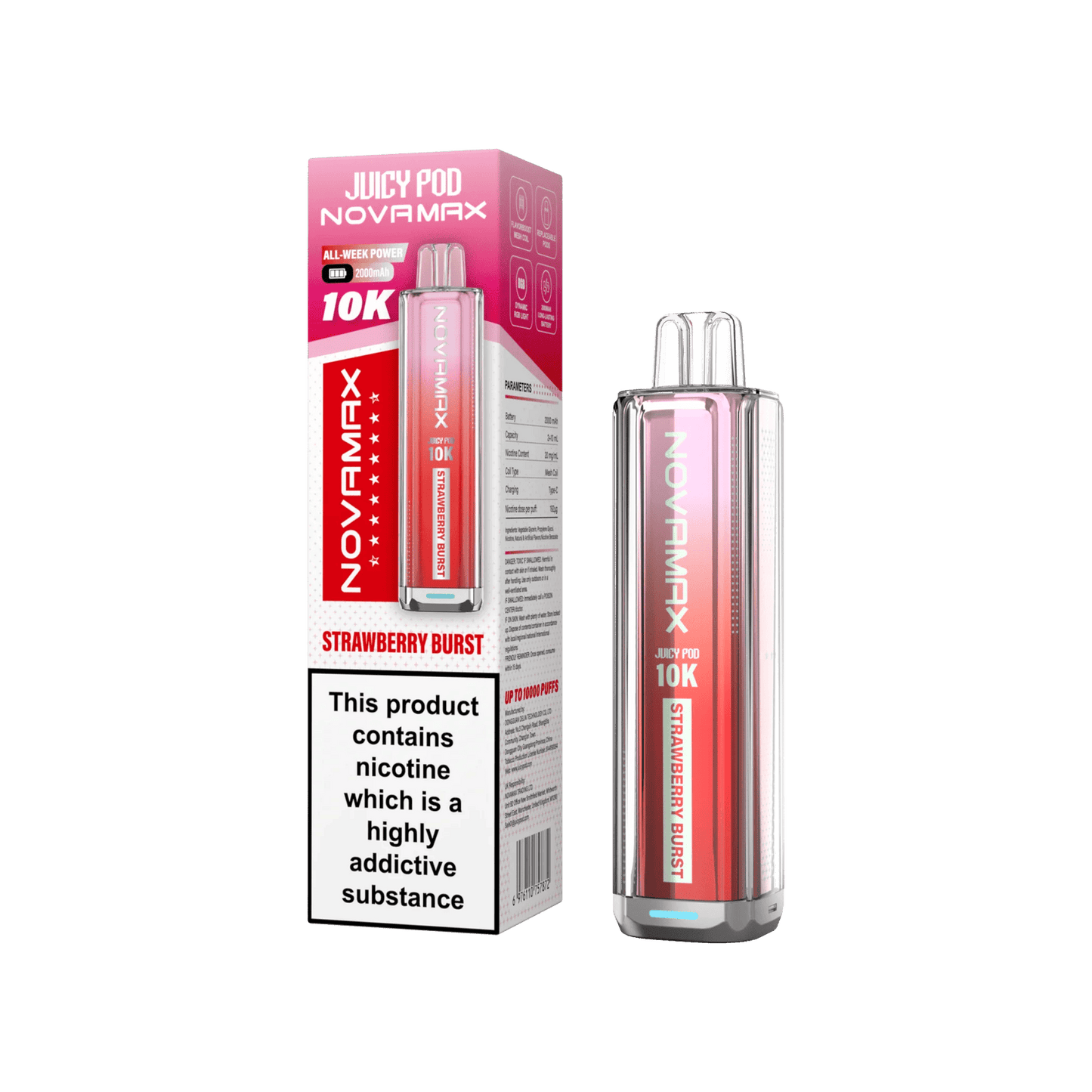 Juicy Pod Novamax 10k Prefilled Pod Vape Kit - Pack of 5