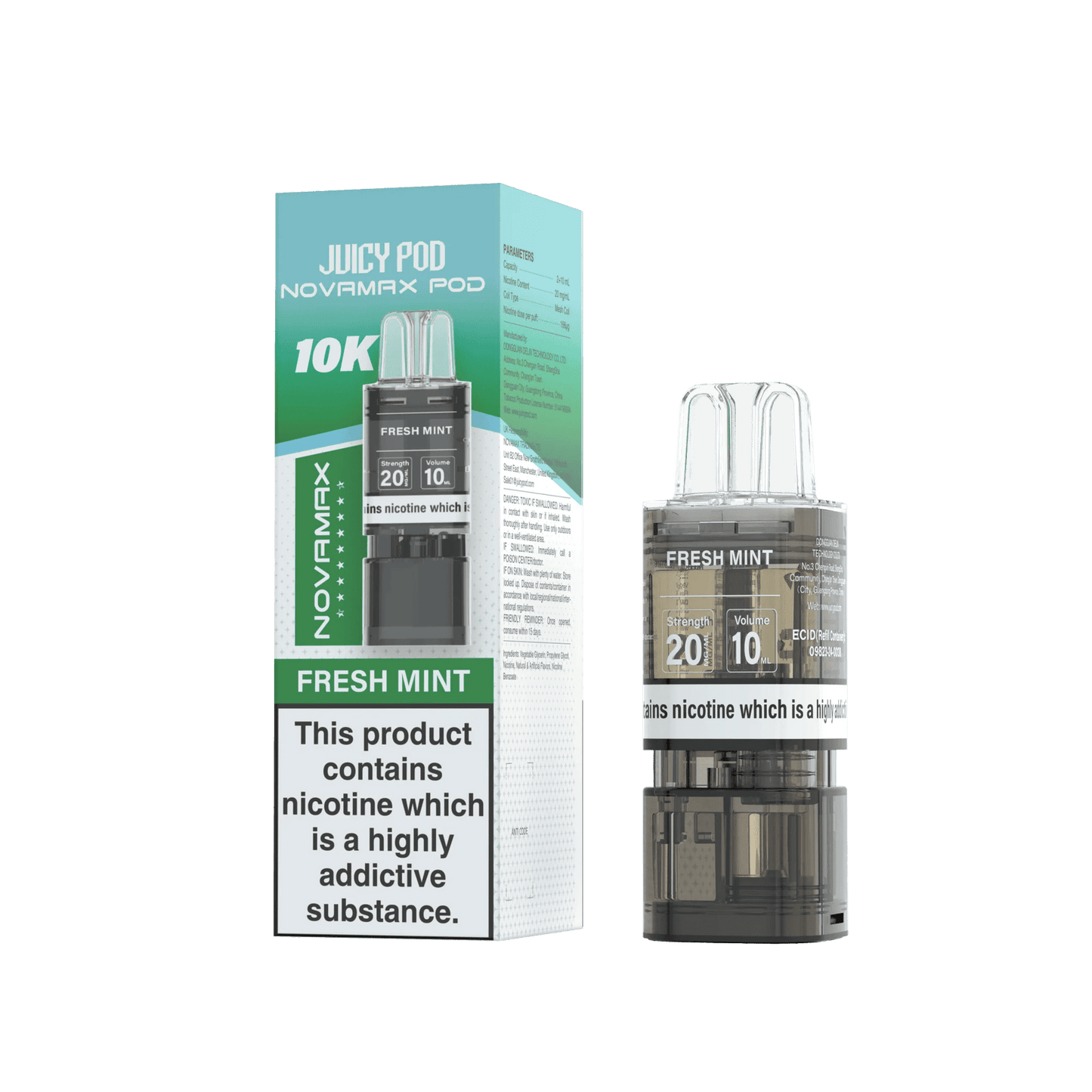 Juicy Pod Novamax 10K Replacement Pods - Pack of 10