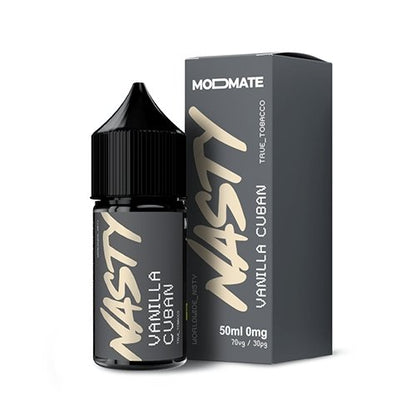 Nasty Juice 50ml Shortfill All Ranges, Vanila Cuban Flavour 