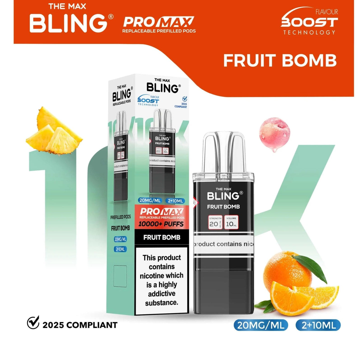 The Bling 10K Pro Max Replacement Prefilled Pods - Box of 5