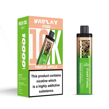 Vaplay VP10000 Prefilled Pod Vape Kit Box of 5 - Triple Apple 