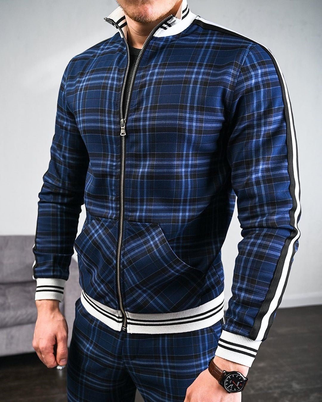 Autumn Men Casual Zipper Jacket Sports Wear Street High collar Jackets quality Sweatshirt Casual Fashion Top - Image 6