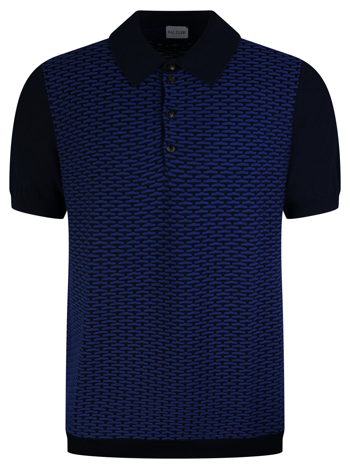 Pal Zileri Texture Knit Polo Royal