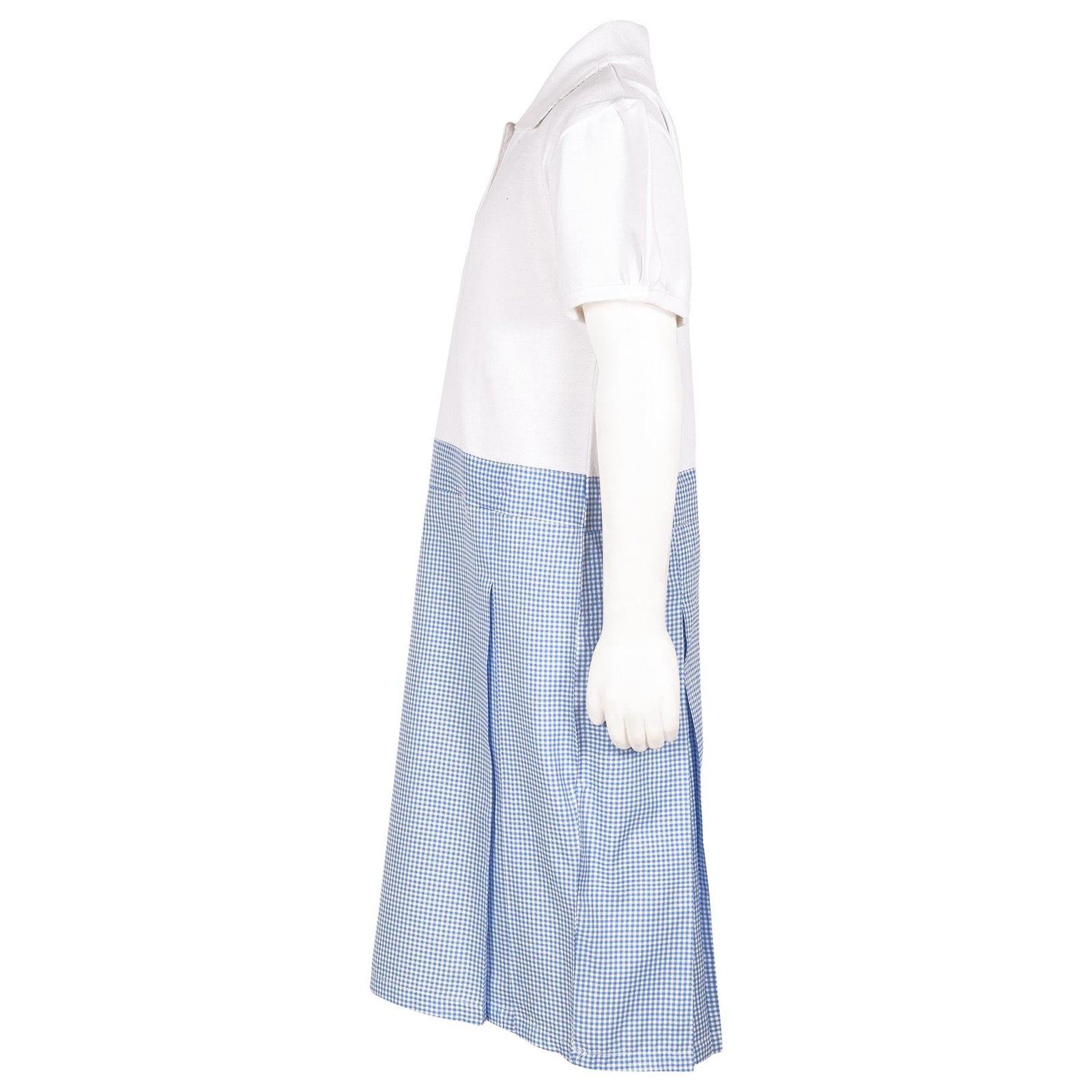 Kids Girls 2 Pack School Uniform Dress Gingham Pleated Comfortable Summer Dress - Image 6