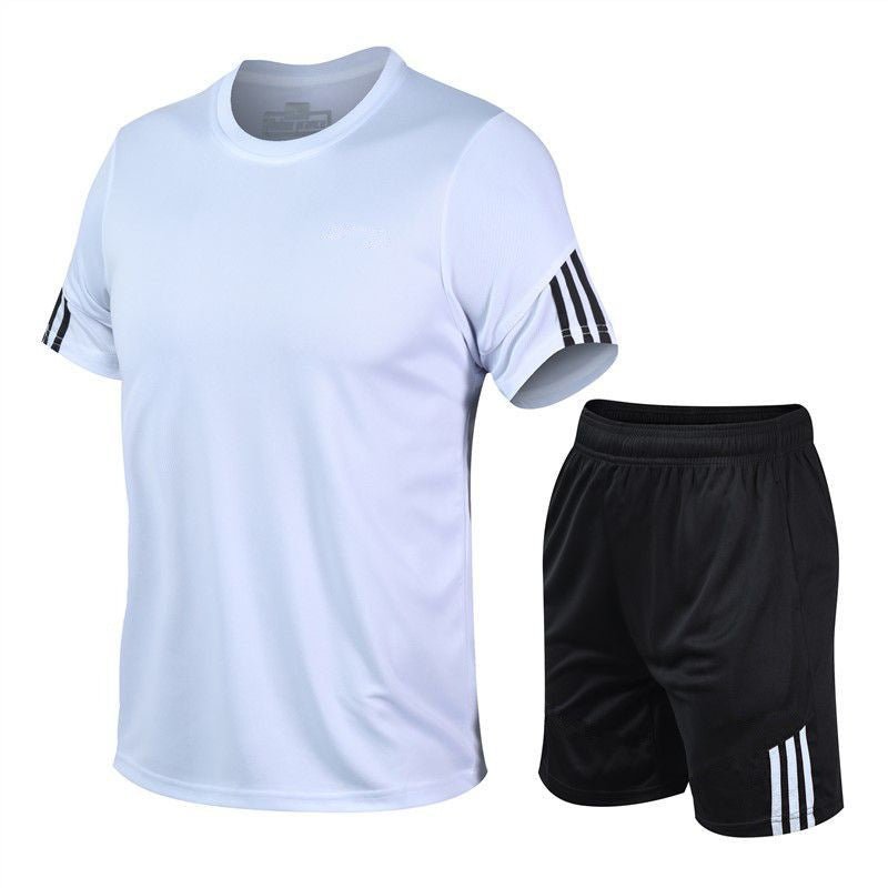 Men Sports Suit Track Suit Running Suit Gym Two Piece Quick Drying Clothes - Image 5