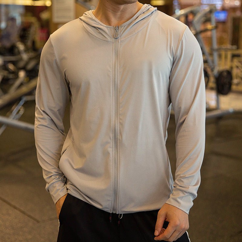 Sunscreen Men’s Thin Sports Fitness Jacket Track And Field Training Suit