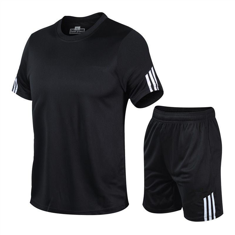 Men Sports Suit Track Suit Running Suit Gym Two Piece Quick Drying Clothes - Image 3