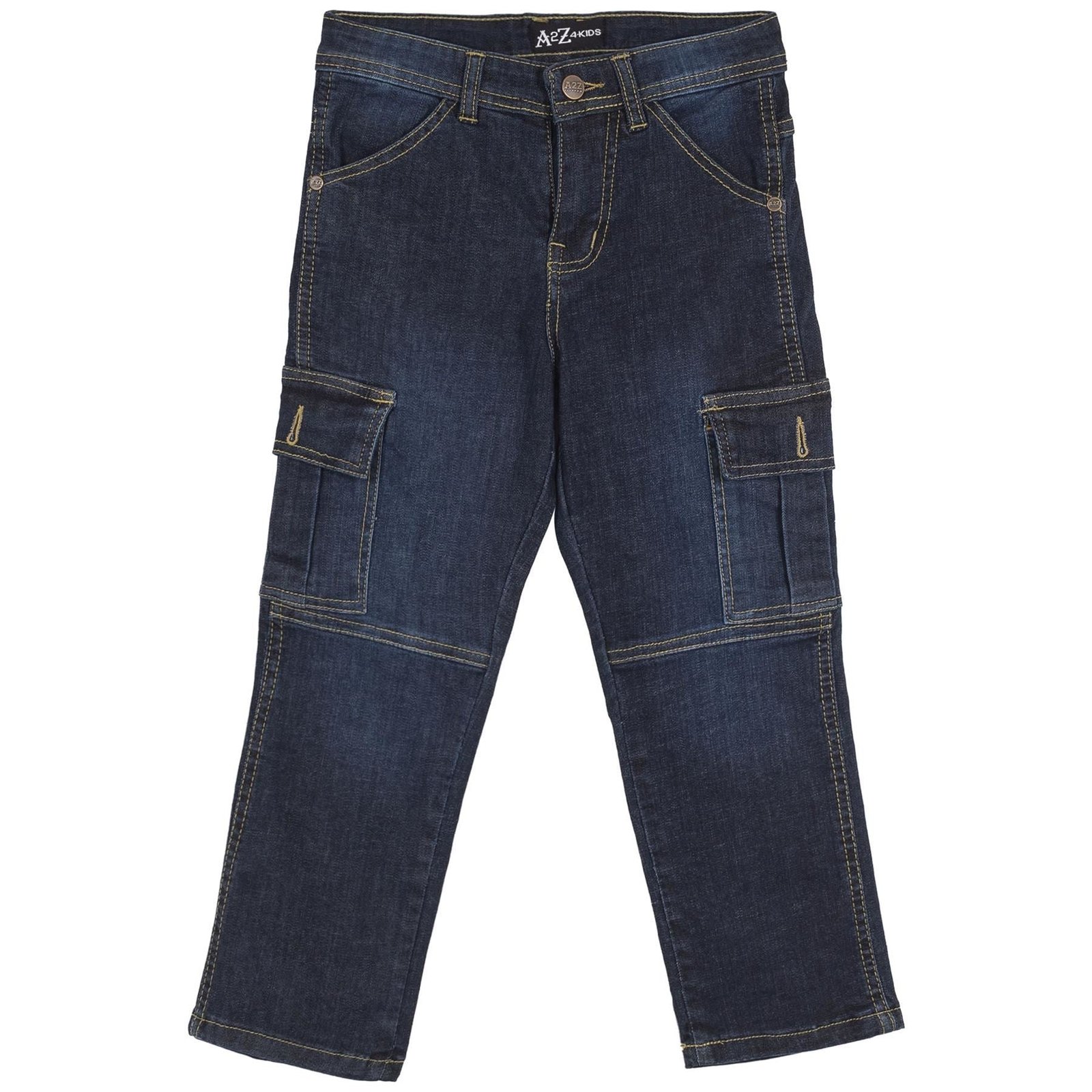 Kids Boys Cargo Denim Pant Stylish 6 Pocket Denim Jeans Stretchy Comfort Pant - Image 8