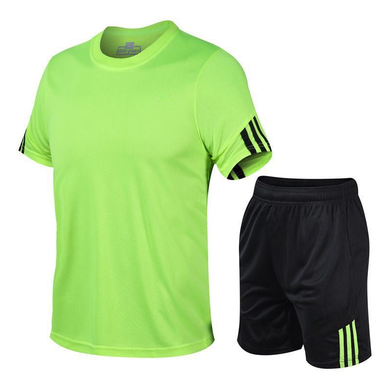 Men Sports Suit Track Suit Running Suit Gym Two Piece Quick Drying Clothes - Image 4
