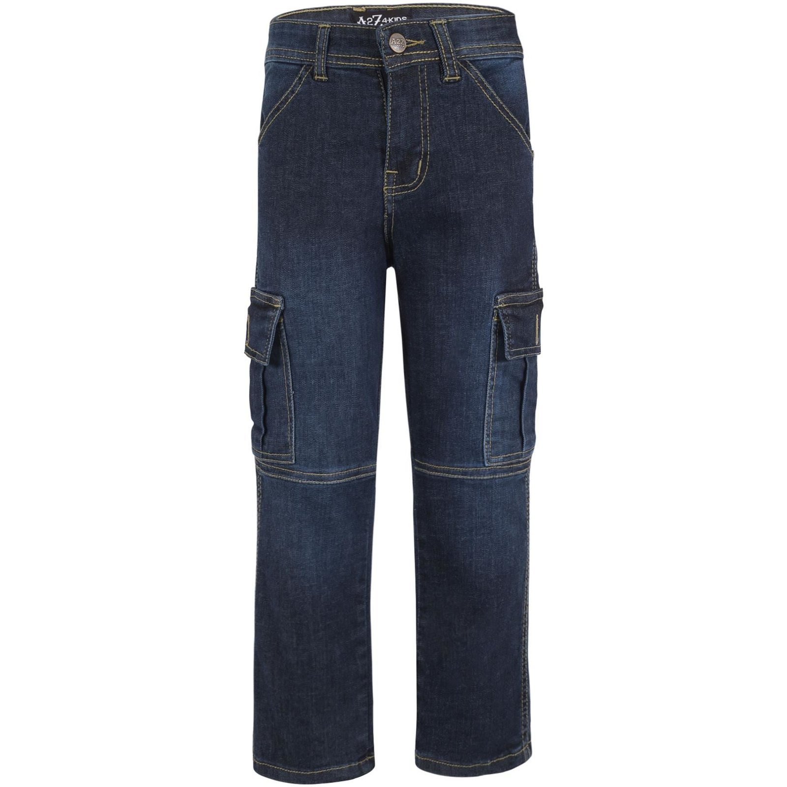 Kids Boys Cargo Denim Pant Stylish 6 Pocket Denim Jeans Stretchy Comfort Pant - Image 7