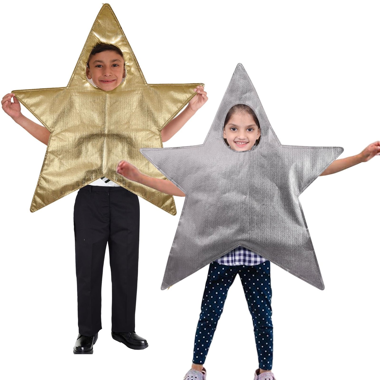 Kids Girls Boys Xmas Nativity Star Costume School Play Fancy Dress Costume - Image 2