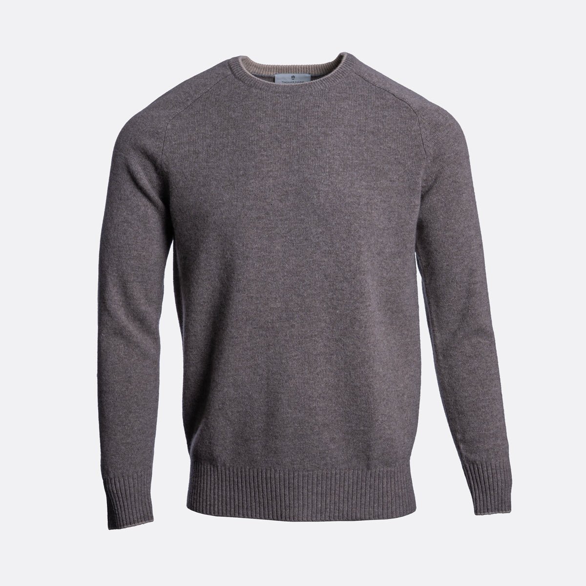 Crew Neck Pullover – Taupe Melange