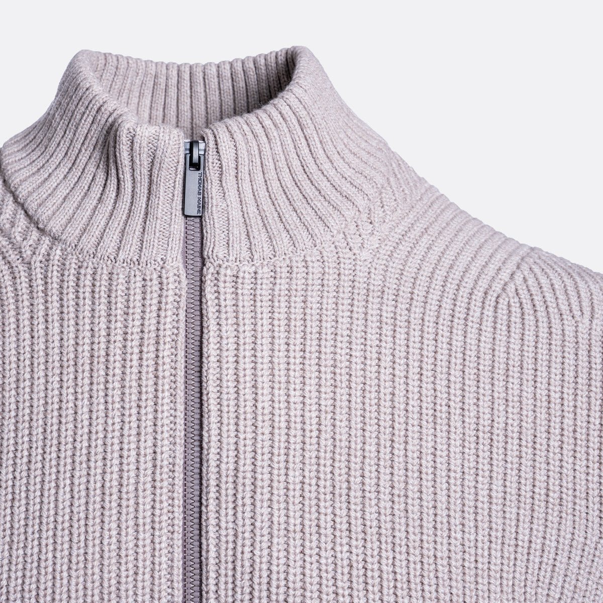 Cardigan w/ Lining – Beige Melange - Image 3