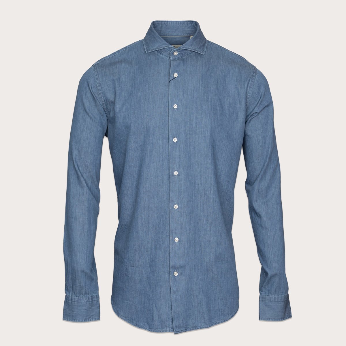 Bari Cutaway Collar Shirt – Light Blue