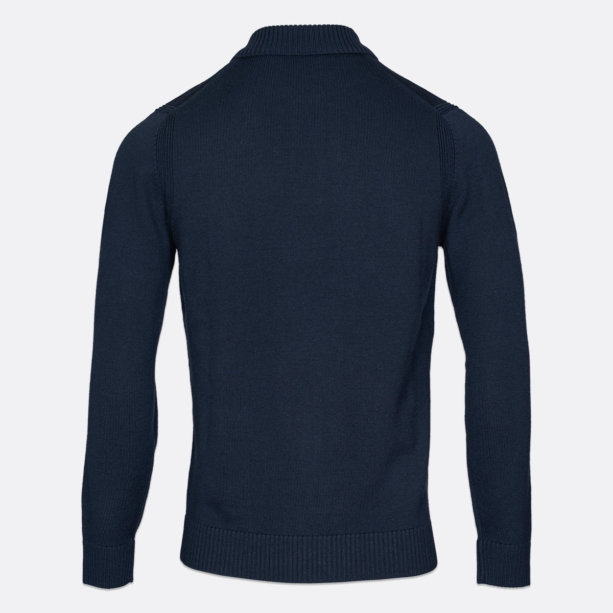 Merino Polo Neck Sweater - Navy - Image 2
