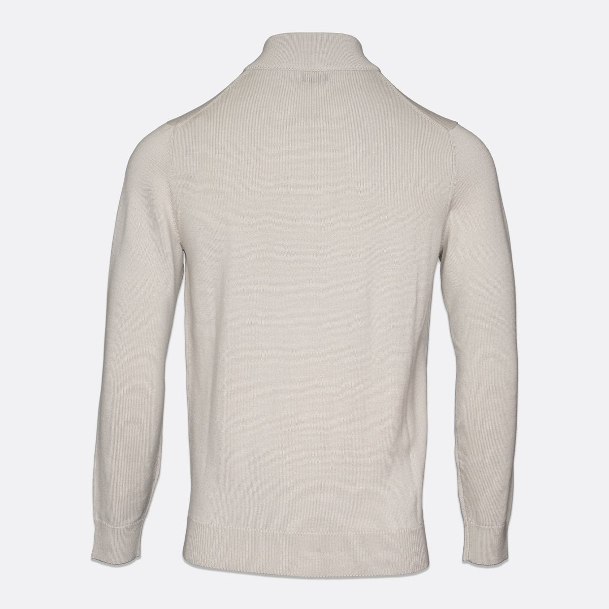 Merino Polo Neck Jumper - Beige - Image 2