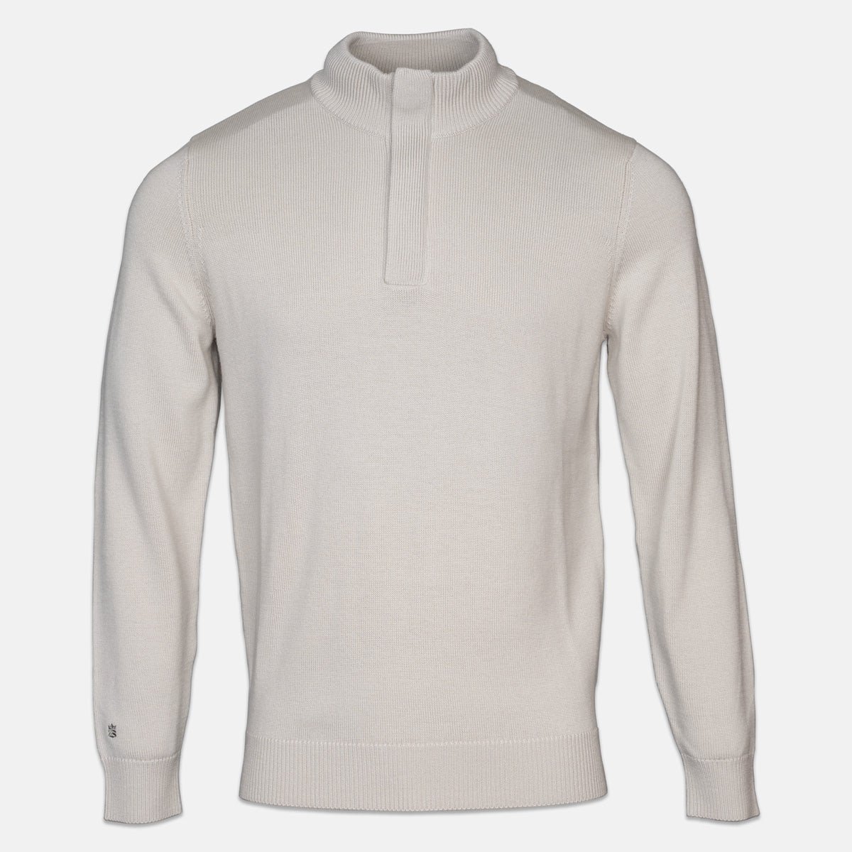 Merino Polo Neck Jumper – Beige