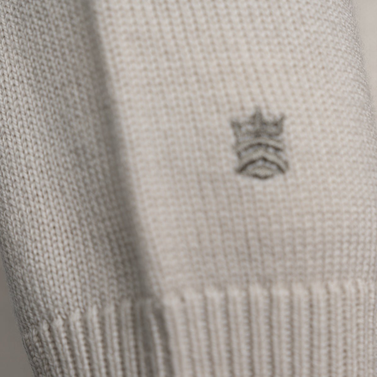 Merino Polo Neck Jumper - Beige - Image 3