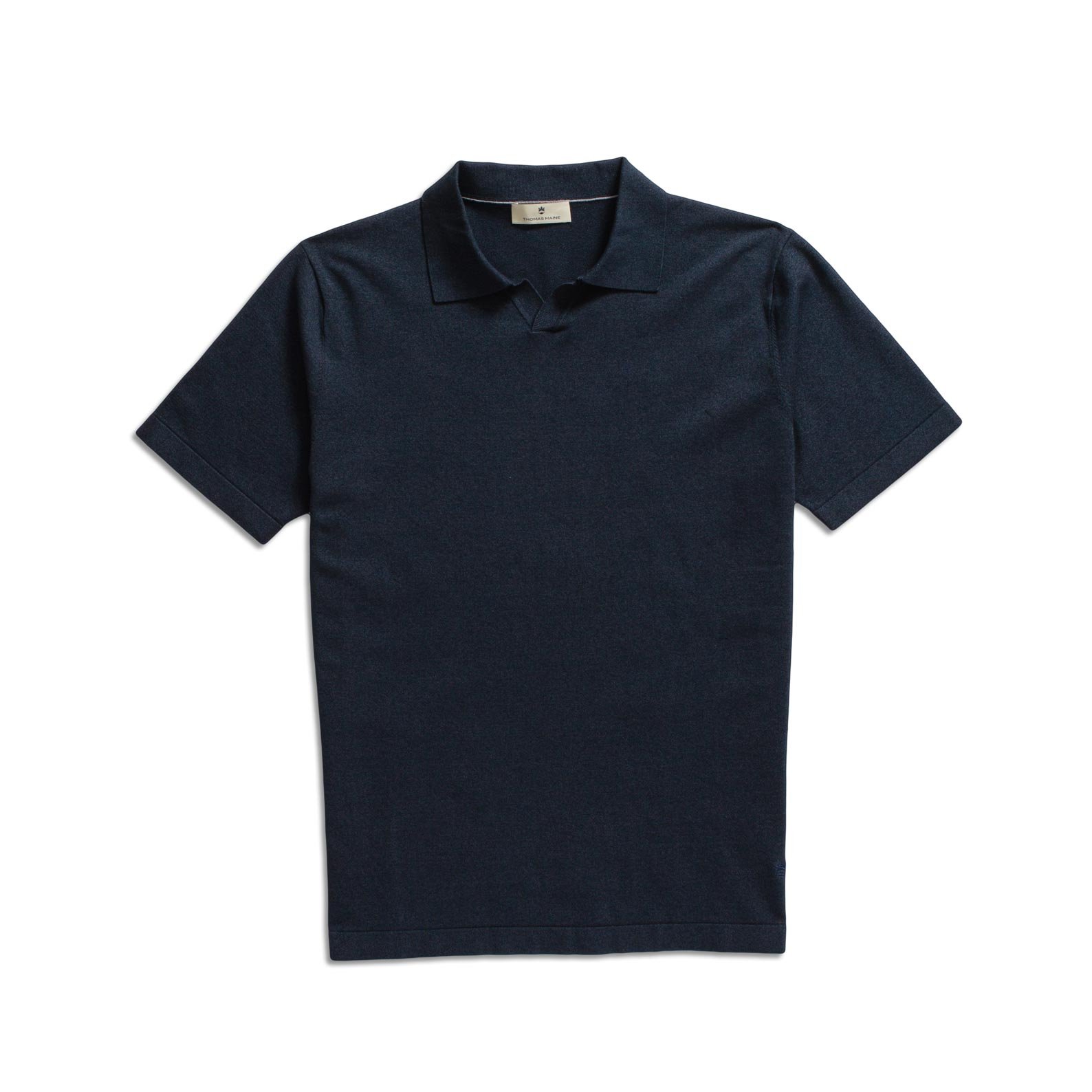 Buttonless California Cotton Polo – Navy