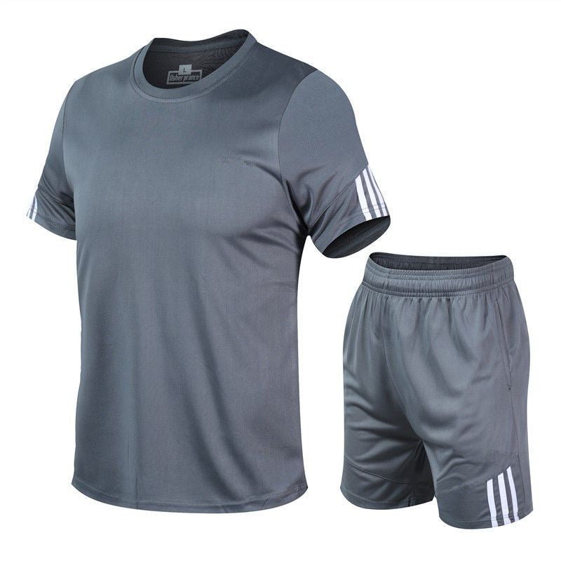 Men Sports Suit Track Suit Running Suit Gym Two Piece Quick Drying Clothes - Image 2