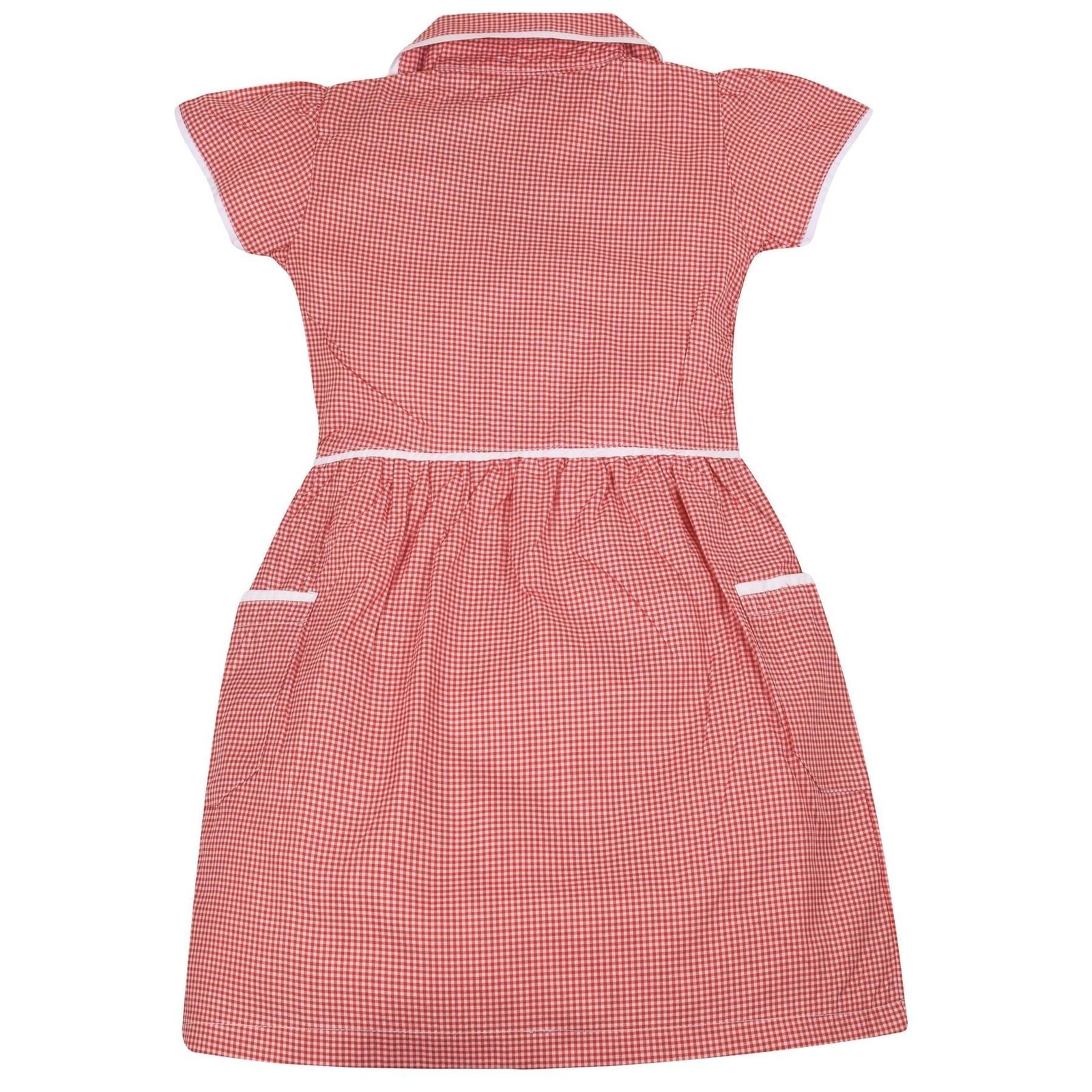 Kids Girls Gingham School Dress Check Dresses With Matching Scrunchies 2-14 - Image 15