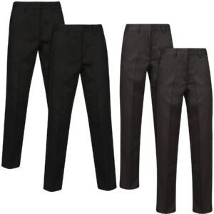 A2Z 4 Kids Girls Teens Uniform Pants 2 Pack Regular Fit Back to School Trousers