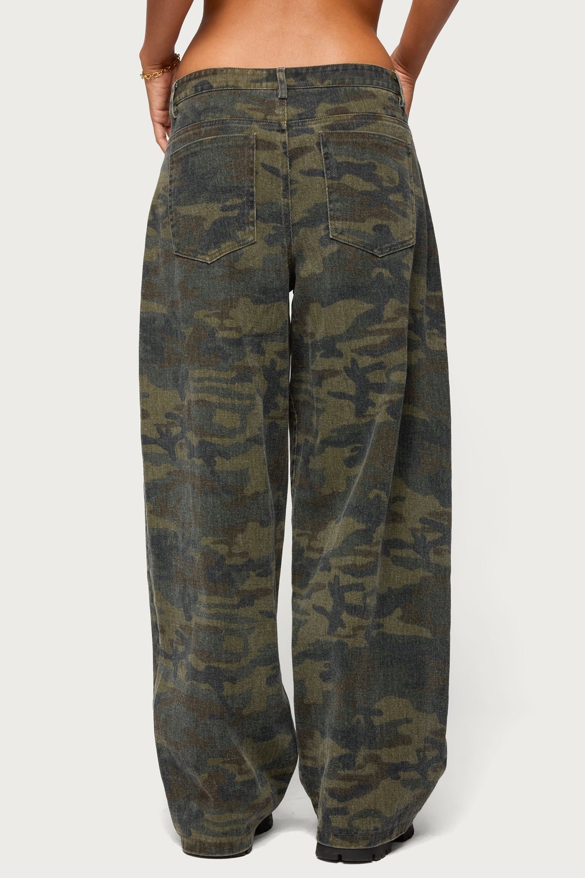 Anna Camo Low Rise Baggy Jeans - Image 4